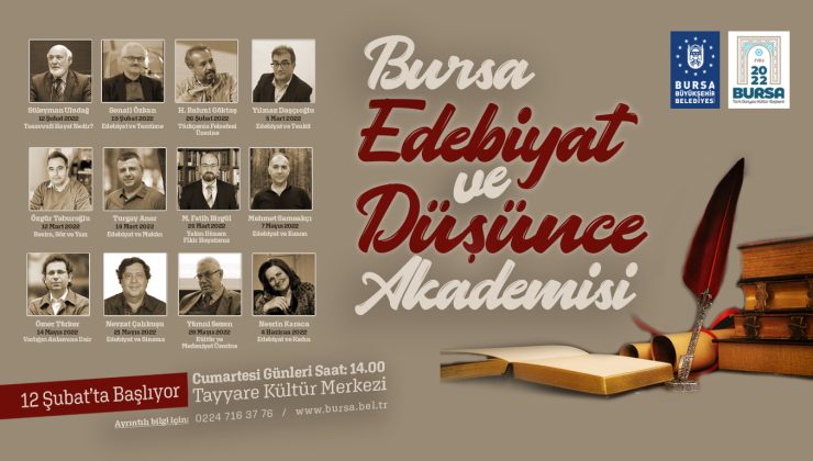 Bursa Edebiyat ve Düşünce Akademisi 12 Şubat’ta başlıyor