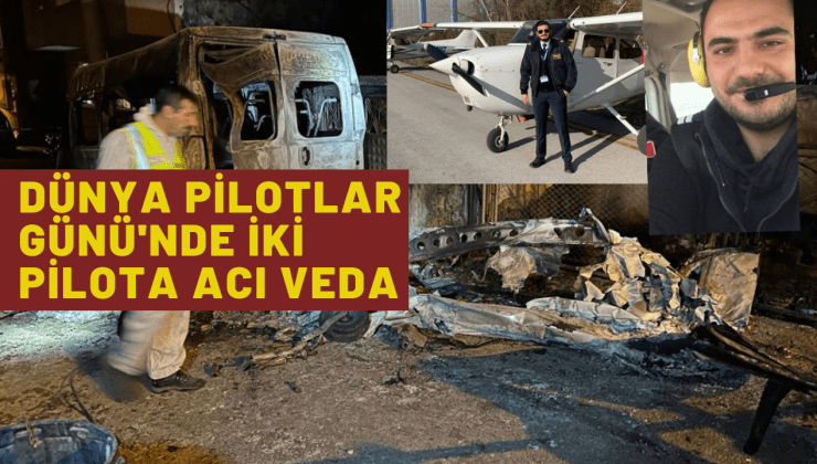 Bursa’da düşen uçakta hayatını kaybeden pilotlara acı veda