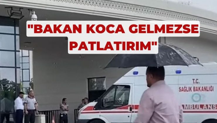 Sağlık Bakanlığı önünde bir sağlık çalışanı kendini ambulansa kilitledi