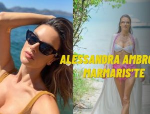Victoria’s Secret’ın eski mankeni Alessandra Ambrosio, Marmaris’e geldi
