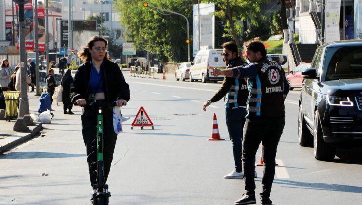 İstanbul’da fosforlu yelek giymeden skuter kullananlara ceza