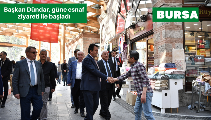 Osmangazi Belediye Başkanı Mustafa Dündar esnafa hayırlı işler diledi