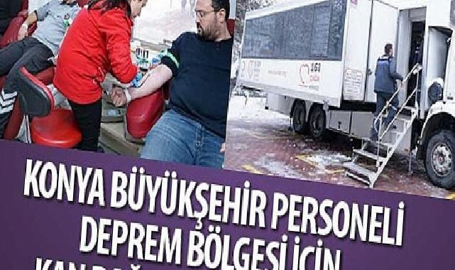 Konya Büyükşehir Personeli Deprem Bölgesi İçin Kan Bağışında Bulunuyor