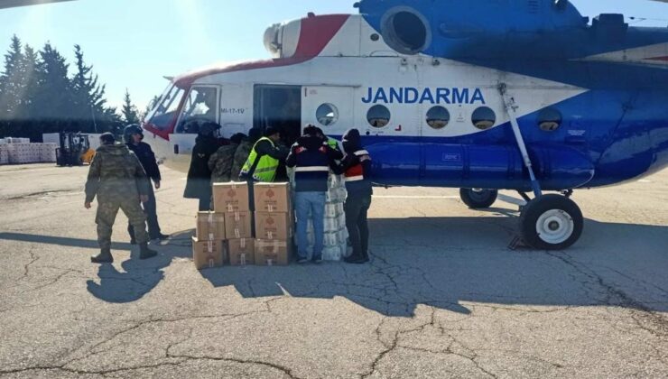 Mehmetçik 532 köye helikopter ile yardım malzemesi ulaştırıldı