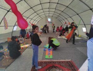 MSB: “AFAD ile koordineli olarak 1 adet sahra çadırı ve çocuk oyun parkı yapıldı”