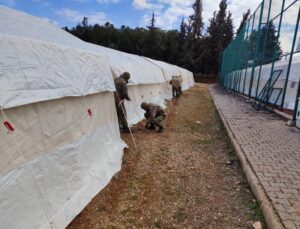 MSB: “Kahramanmaraş’ta 100 adet çadırın kurulumu tamamlandı”