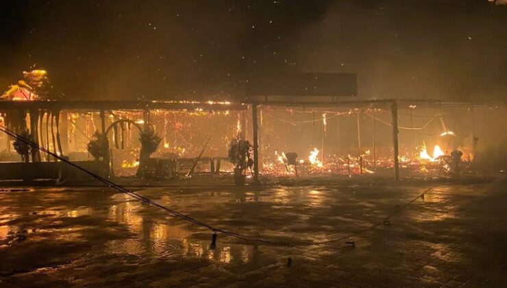 Ordu’da bir restoran, yangın sonucu küle döndü