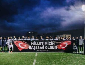 Trabzonspor’dan ’Geçmiş olsun Türkiye” pankartı