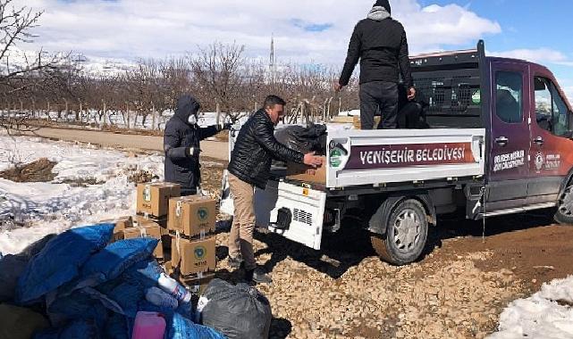 Yenişehir Belediyesi Malatya’daki köylere yardım malzemesi ulaştırıyor