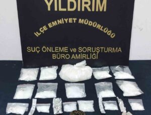 Bursa polisi 34 suç kaydı bulunan zanlıyı 530 gram uyuşturu ile yakaladı