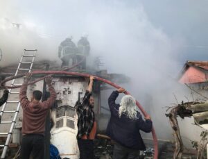 Edirne’de soba yangına neden oldu