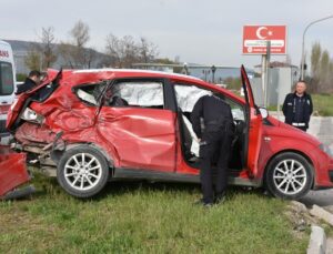 İnönü’de trafik kazası, 1 yaralı