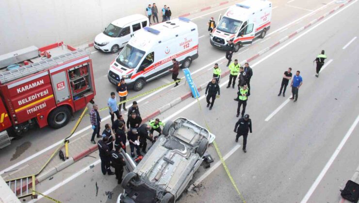Karaman’da hafif ticari araç alt geçide düştü: 2 ölü, 1 yaralı