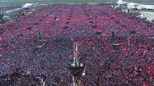 AK Parti Büyük İstanbul Miting alanı böyle görüntülendi