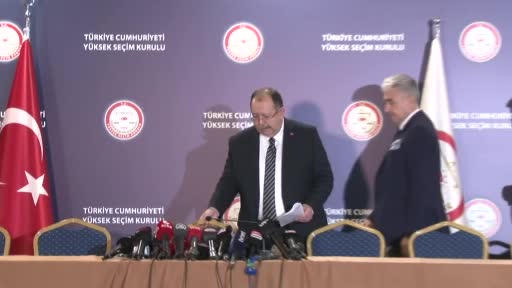 ANKARA) YSK Başkanı Yener: “Türkiye Cumhuriyeti Cumhurbaşkanı olarak Recep Tayyip Erdoğan’ın seçildiği görüşmüştür”