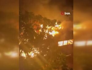 Çatalca’da  tamirhanede yangın çıktı, 1 kişi yanarak öldü