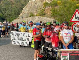 Marmaris’te bisikletçiler kazada ölen arkadaşları için toplandı