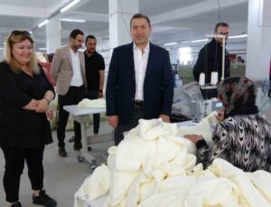 STSO Başkanı Kuzu, Siirt’te yeni açılan tekstil fabrikasını inceledi