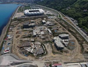 Trabzon Şehir Hastanesi’nde inşaat çalışmaları hızlandı