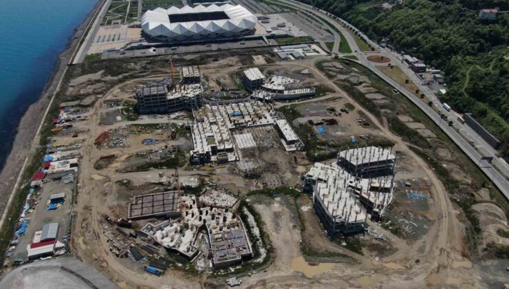 Trabzon Şehir Hastanesi’nde inşaat çalışmaları hızlandı