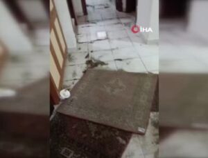 Başkentte depremzedenin evini sel bastı