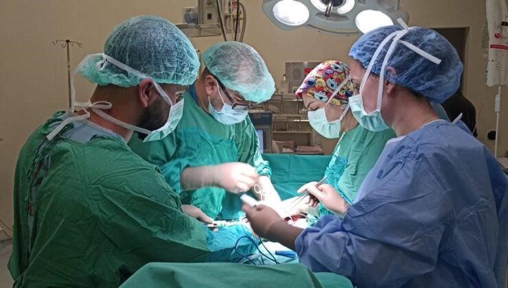 Bitlis’te 15 haftalık gebe hastaya ‘Torsiyone Over Kisti’ ameliyatı