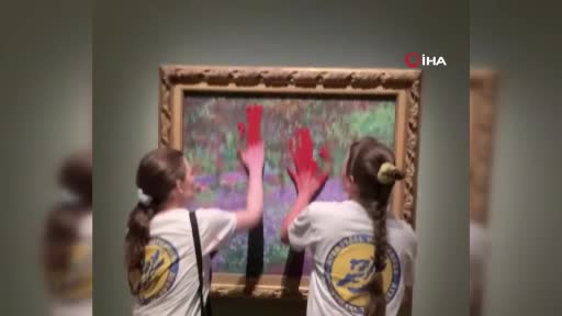 Çevre aktivistleri, Monet’nin tablosunu hedef aldı: 2 gözaltı