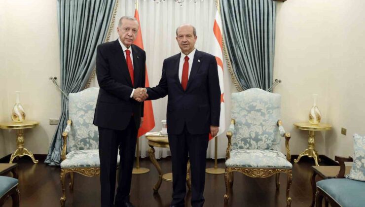 Cumhurbaşkanı Erdoğan, Tatar ile baş başa görüştü