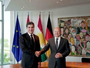 IKBY Başkanı Barzani, Almanya Başbakanı Scholz ile bir araya geldi