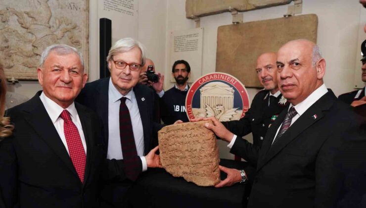 Irak,  İtalya’dan geri aldığı 2 bin 800 yıllık tarihi eseri sergiliyor