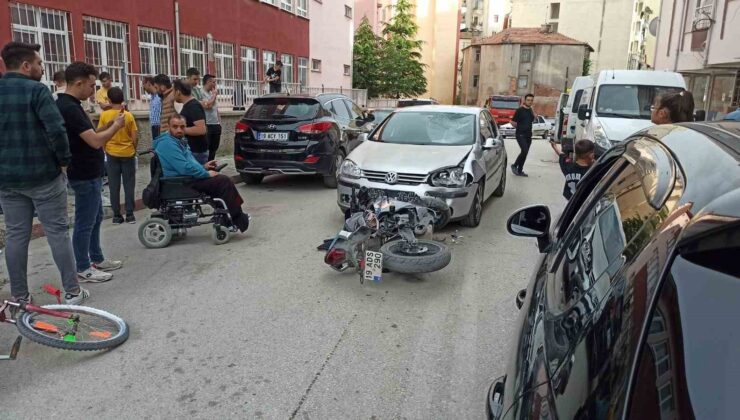 Otomobil ve motosiklet çarpıştı: 1 yaralı