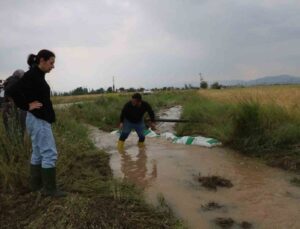 Sandıklı’da sağanak yağış tarım arazilerine zarar verdi