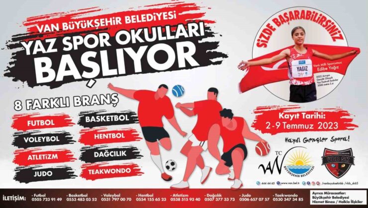 Van Büyükşehir Belediyesinden ücretsiz yaz spor okulları