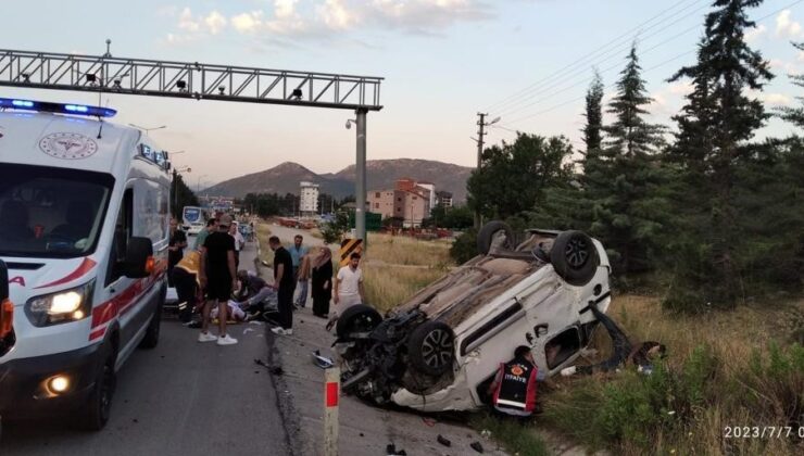 Burdur’da otomobilin takla attığı kazada yaralananlardan 1 kişi hayatını kaybetti