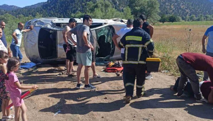 Konya’da mıcıra kapılan otomobil devrildi: 1 ölü, 2 yaralı
