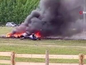 Rusya’da turistleri taşıyan helikopter elektrik kablolarına takıldı: 6 ölü