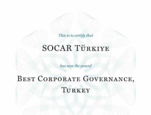 SOCAR Türkiye’ye ’En İyi Kurumsal Yönetişim’ ödülü