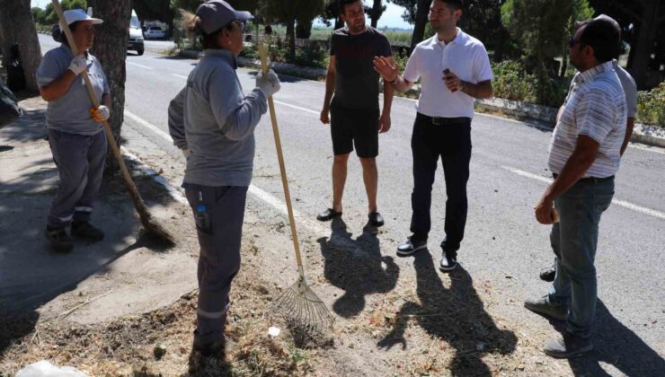 Söke Belediyesi ekipleri Güllübahçe’de temizlik çalışması başlattı