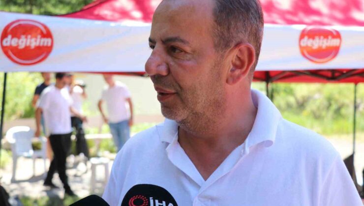 Tanju Özcan CHP’de değişim için başlattığı yürüyüşte Ankara il sınırına ulaştı