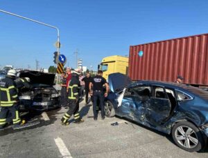 Tekirdağ’da 4 araçlı zincirleme kaza: 3’ü İtalyan 4 yaralı