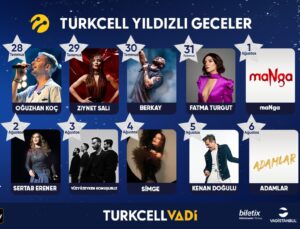 Turkcell Yıldızlı Geceler konserleri başlıyor