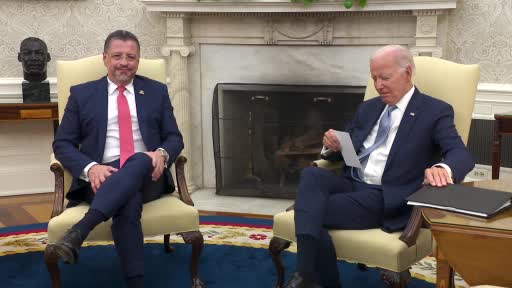 ABD Başkanı Biden, Kosta Rika Devlet Başkanı Chaves ile görüştü