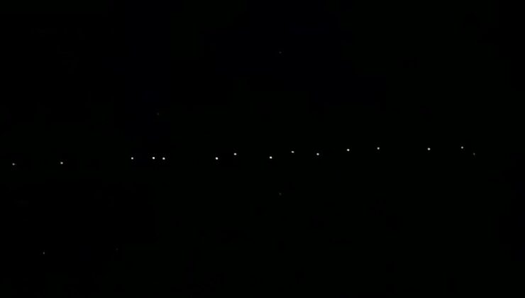 Diyarbakır semalarından geçen Starlink uyduları şaşkınlıkla izlendi