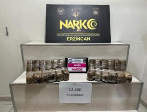 Erzincan’da 12 kilo 600 gram eroin ele geçirildi
