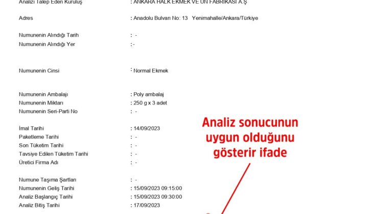 Ankara Halk Ekmek, ’bakteri’ iddialarını yalanladı