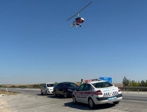 ‘Cayrokopter’ destekli denetimle kurallara uymayan sürücüler tespit edildi