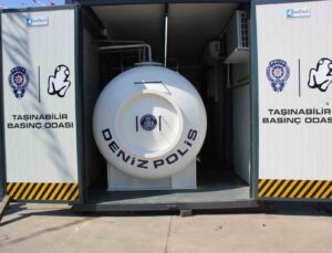 Deniz polisi için üretilen ilk taşınabilir basınç odası tamamlandı
