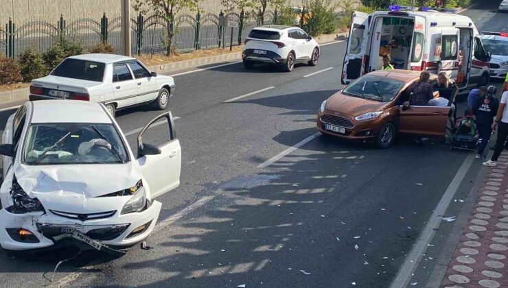 Diyarbakır’da iki otomobil çarpıştı: 1 yaralı