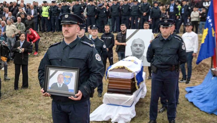 Kosovalı şehit polis Afrim Bunjaku, devlet töreniyle toprağa verildi