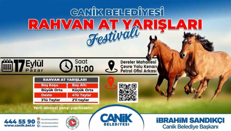 Samsun’da “Canik Rahvan At Yarışları Festivali” yapılacak